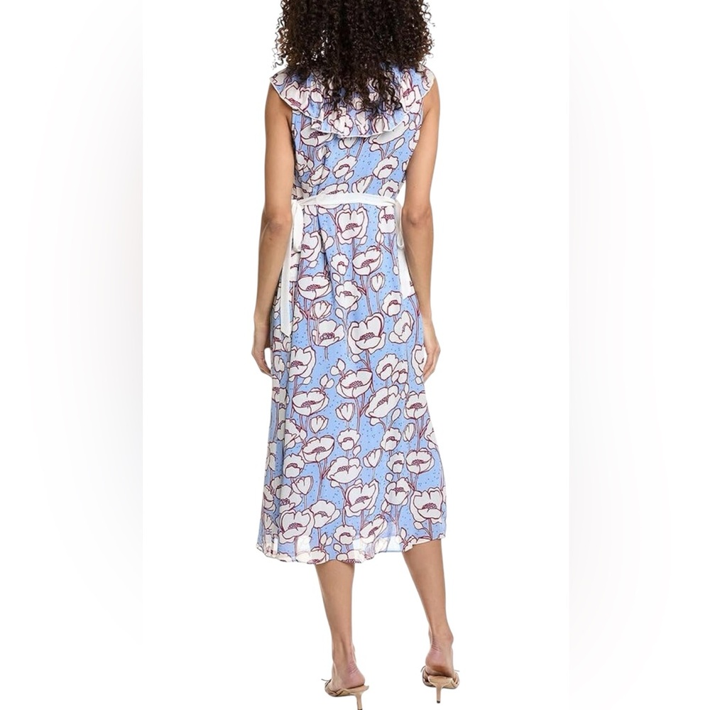 Ted Baker Blue Floral Tindraa Tie Midi Dress in Croatia Pattern Cottagecore - Picture 7 of 14